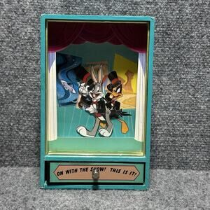 Vtg 1993 Looney Tunes Music Box Trinket “On With The Show!” Daffy & Bugs Dancing